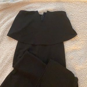 Lulus black strapless jumpsuit